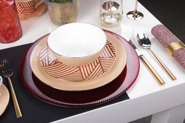 Сервиз столово-чайный Lina Beige 30 предметов на 6 персон Fiora