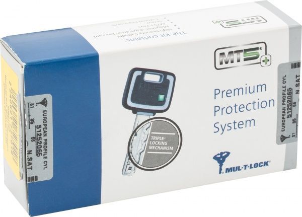 Циліндр Mul-T-Lock MT5 40x50 ключ-ключ 90 мм нікель