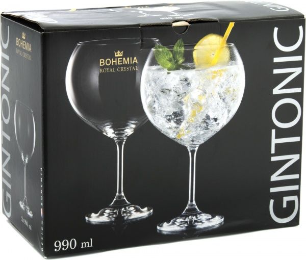 Набір бокалів для коктейлів Gin Tonic 990 мл 2 шт Bohemia