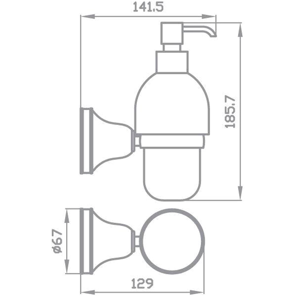 Дозатор для мила Aqua Rodos Victoria 7432