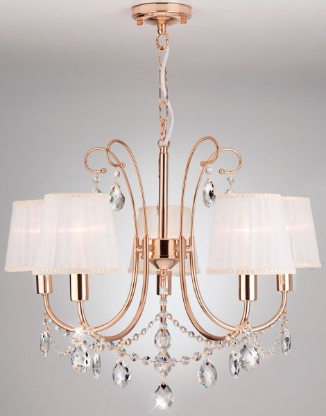 Люстра підвісна Strotskis Emiliana 5x40 Вт E14 білий/золото 10087/5 