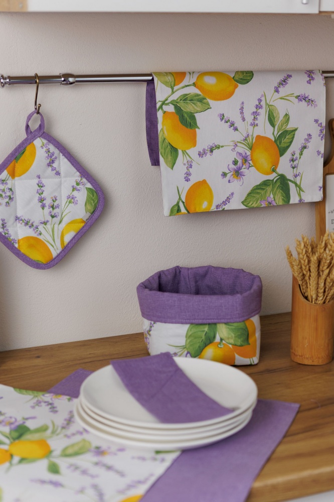 Хлебничка гобеленовая La Nuit Lemons & Lavender 18x18 см