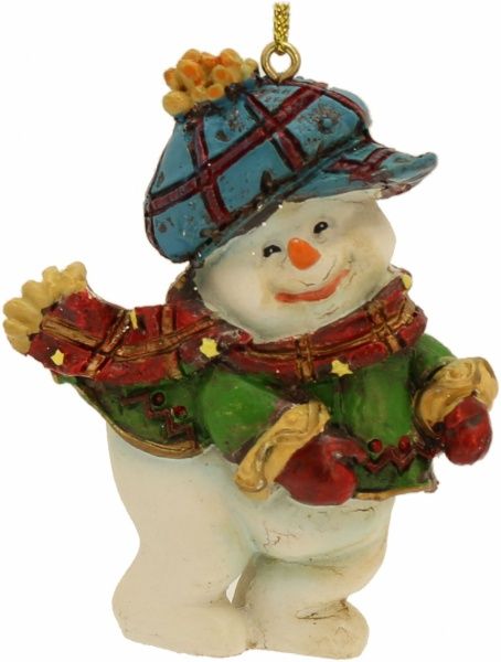 Підвіска Веселий сніговик кантрі 8 см WF150518  
