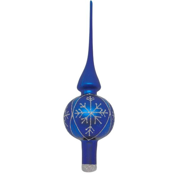 Верхівка для ялинки скляна d70 мм (F497) синій