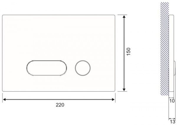Кнопка смыва Cersanit Intera белая S97-019
