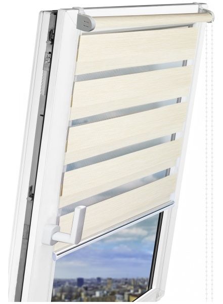 Ролета день-ночь Delfa Натур 57x160 см шампань 