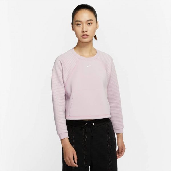 Джемпер Nike W NP LUX CLN DRY FLEECE CREW CU5745-516 р. M розовый