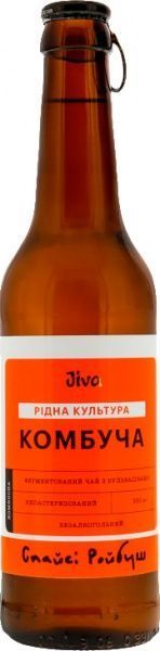 Комбуча Jiva Спайсі Ройбуш з настоєм ройбуш 0,33 л (4820228090050) 