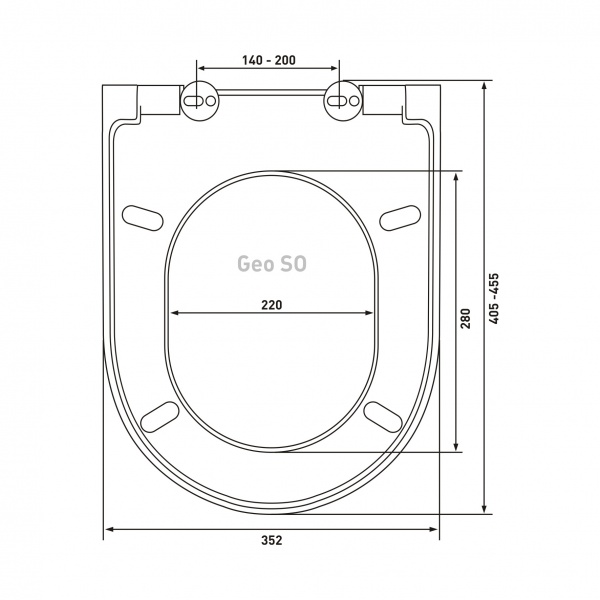 Сиденье для унитаза с крышкой EGO Geo So дюропласт с Soft-close