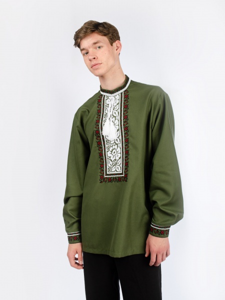 Вышиванка Эдельвика зеленый р. 3XL 169-23/00  — фото 1