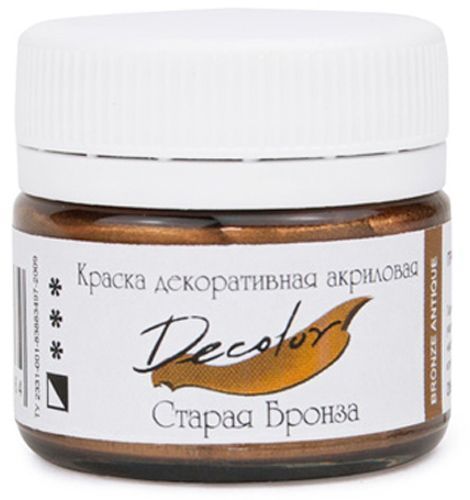Акрил для декору Бронза Стара 50 мл Деколор ТАИР