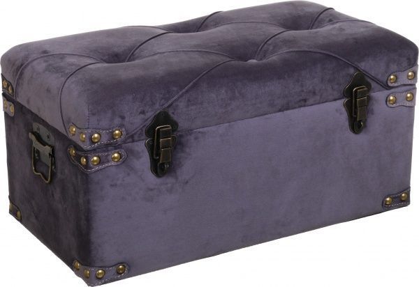 Сундук-пуф Art&Crafts Велюр 57х30х29 см темно-серый 