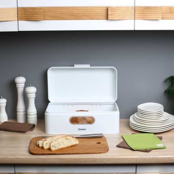 Хлебница белая 42,5x23x16,5 см Flamberg