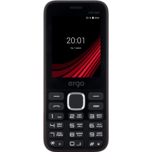 Телефон мобільний Ergo F243 Swift Dual Sim black