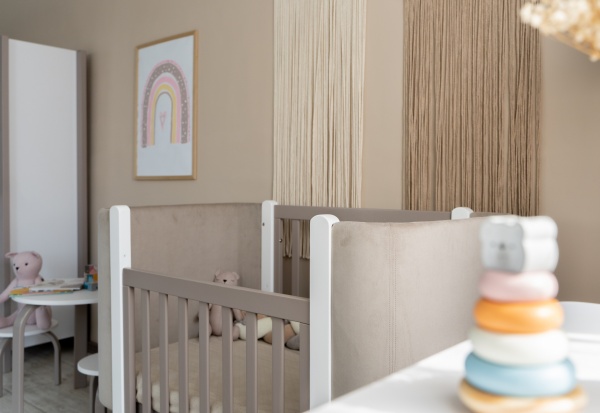 Ліжечко дитяче Veres Монако Велюр капучино-білий 05.3.1.212.13