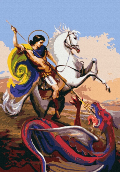 Картина за номерами Змієборець 28х40 см Riviera Blanca 