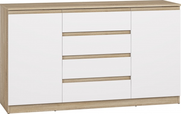 Комод Грейд Естер 2д4ш 1500х860х442 мм дуб сонома /білий 
