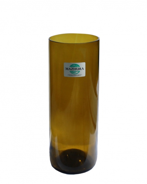 Ваза стеклянная Mazhura 18,5 см зеленая 