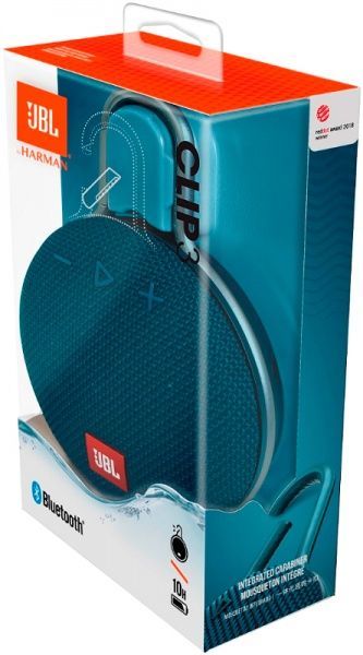 Акустическая система JBL® Clip 3 1.0 blue JBLCLIP3BLU