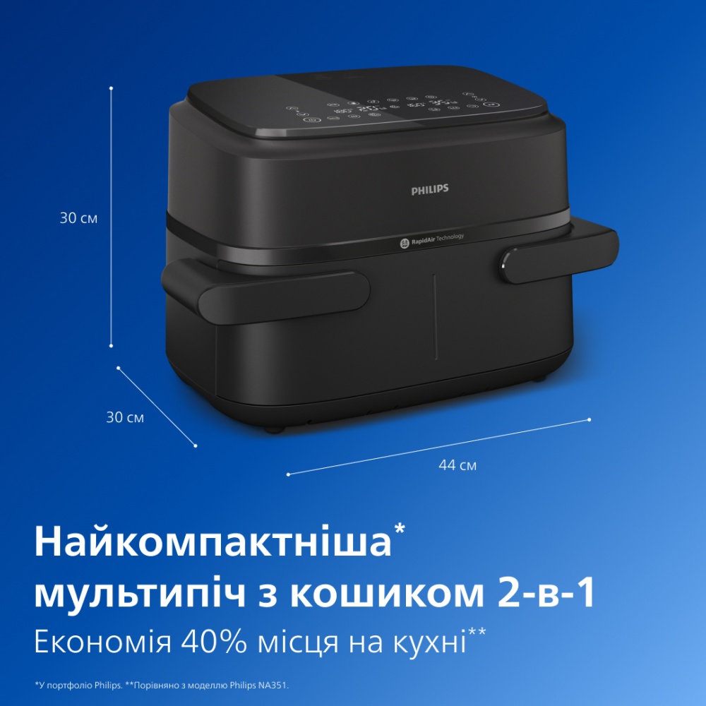 Мультипіч Philips Ovi Dual Flex NA150/00 з кошиком 2-в-1