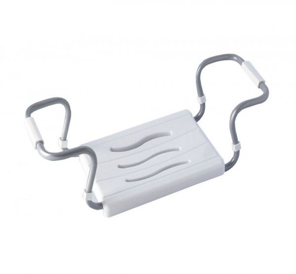 Сиденье для ванной металлический каркас белое