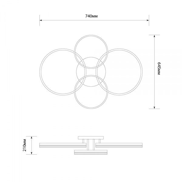 Светильник светодиодный Светкомплект 118 Вт белый матовый 2800-6000 К LED ACR DECO -4R 118W WH RC 
