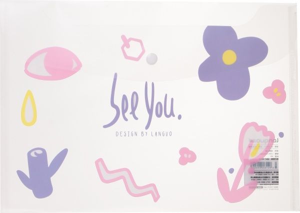 Папка-конверт Рисунки цветов фиолетовые