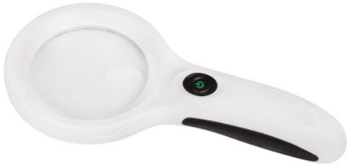 Лупа ручная с LED и UV-подсветкой 3X увеличение 75 мм Ridni