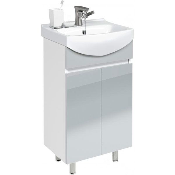 Тумба підлогова Грейд Агата 55 сіра під умивальник Cersania 55