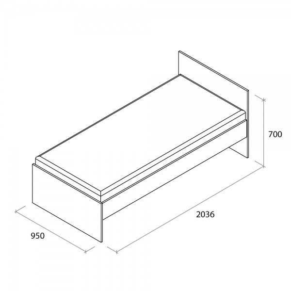 Кровать детская Aqua Rodos Tessa 90x200 см севилья 