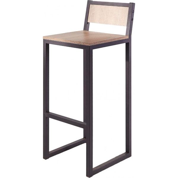 Стул барный Лугалпроф Авангард черный / дуб сонома 