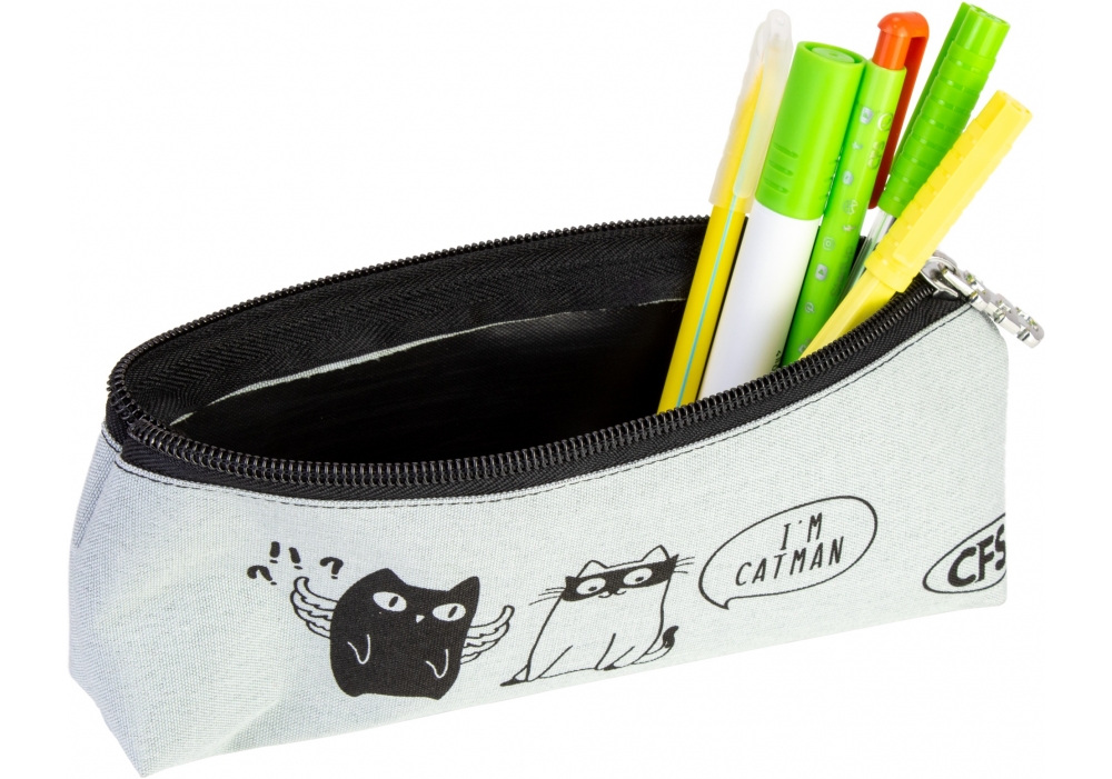 Пенал на 1 відділення Cats CF85944-02 Cool For School білий