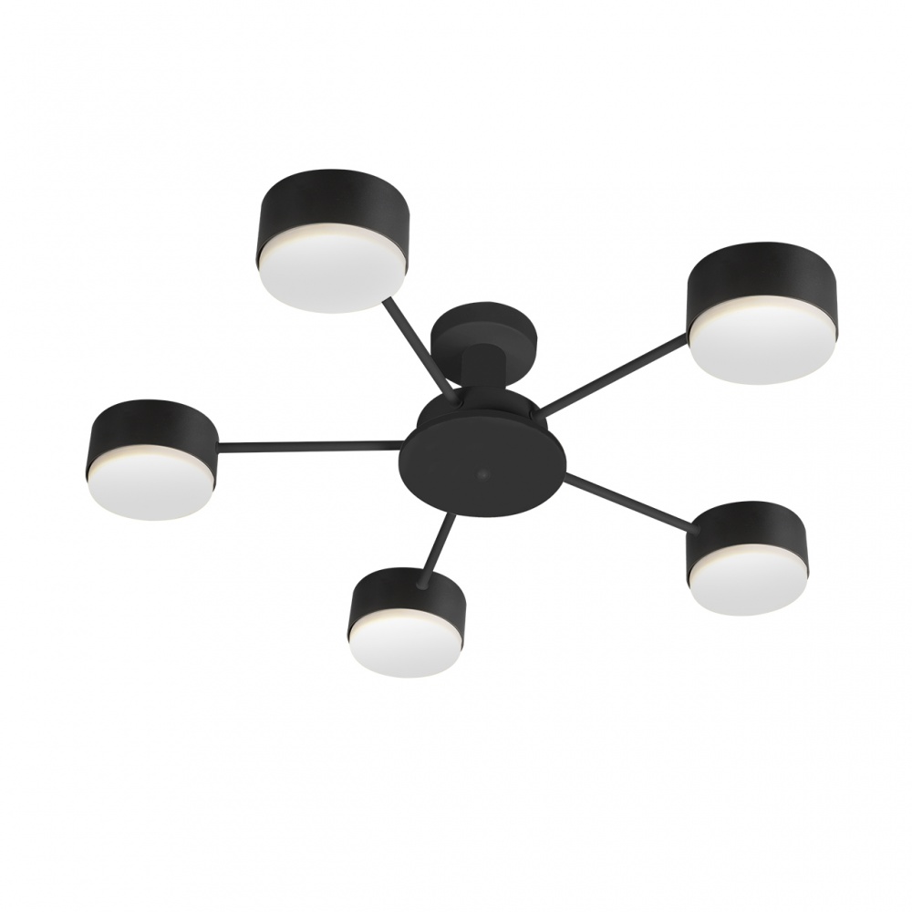 Люстра стельова Eurolamp Iron Glow 5xGX70 чорний LED-LR-5хGX70(black)