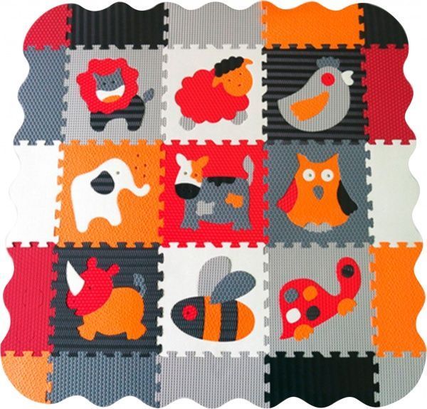 Коврик-пазл Limpopo «Веселый зоопарк» GB-M129A4E 122х122 см