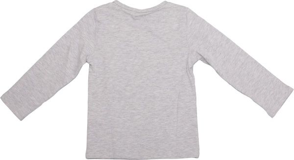 Футболка з довгим рукавом 5.10.15. для дівчинки 3H3922 р.92 сірий меланж 