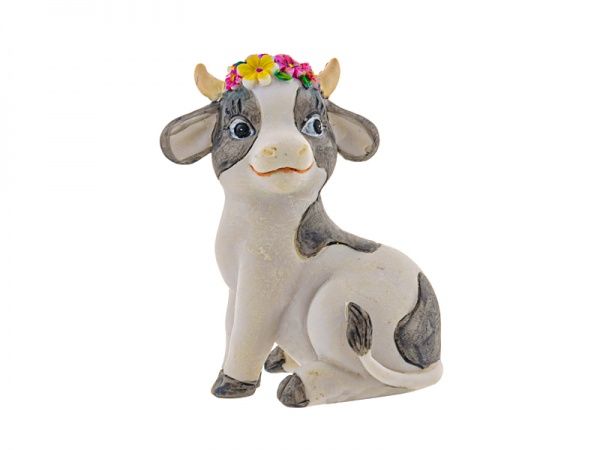 Фігурка декоративна Корівка з квітами 6,5 см 192-107 Lefard