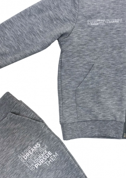 Спортивний костюм Roksana для дівчинки №0027/32194 р.98/104 світло-сірий 