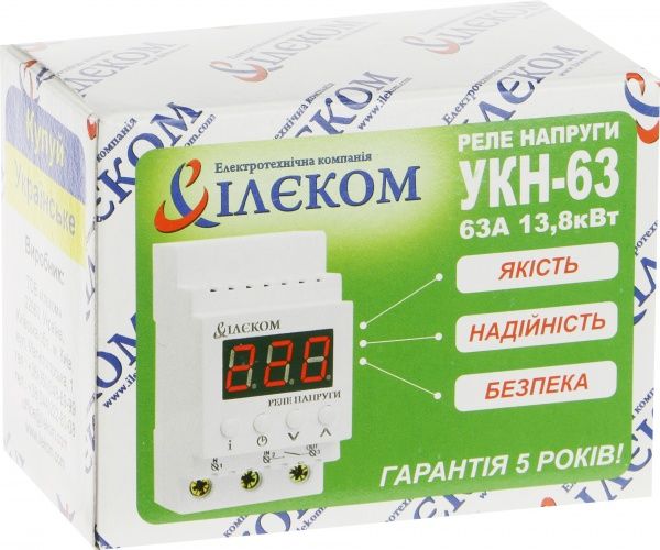 Реле напряжения Ілєком белый