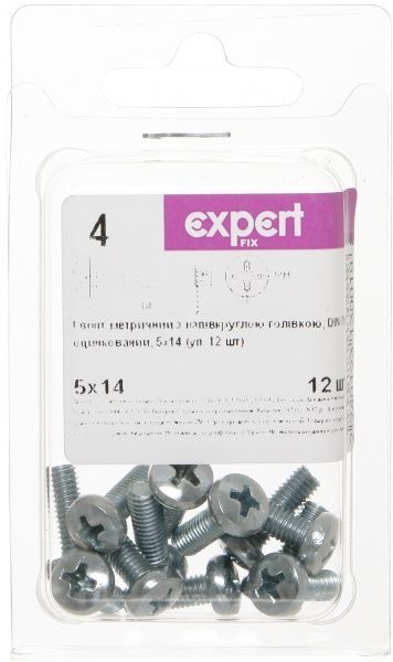 Гвинт метричний ЦБ DIN7985 5x14 мм 12 шт Expert Fix