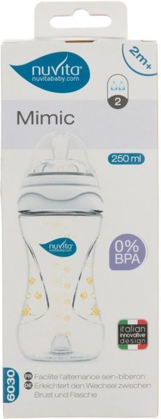 Пляшечка Nuvita Mimic 250 мл NV6030White