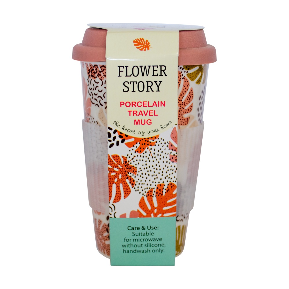 Чашка Keramia Flower story с силиконовой крышкой 440 мл 21-279-125