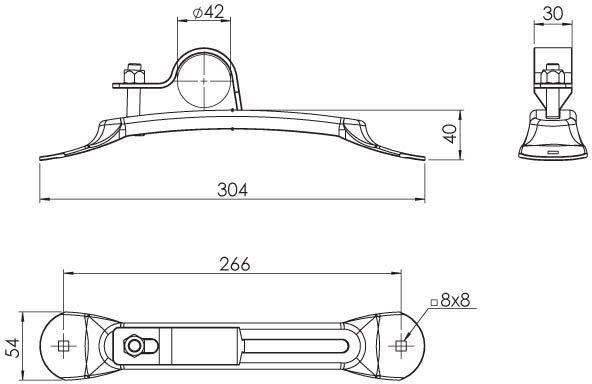 Кронштейн крепления крыла Future для грузовых полуприцепов 100.09.021