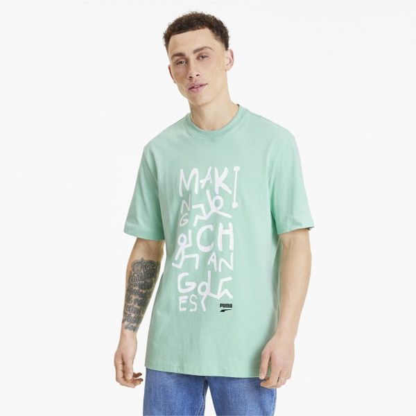 Футболка Puma Downtown Graphic Tee 59636932 M зеленый