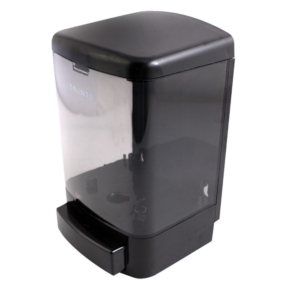 Дозатор для рідкого мила Trento 1 л чорний/прозорий