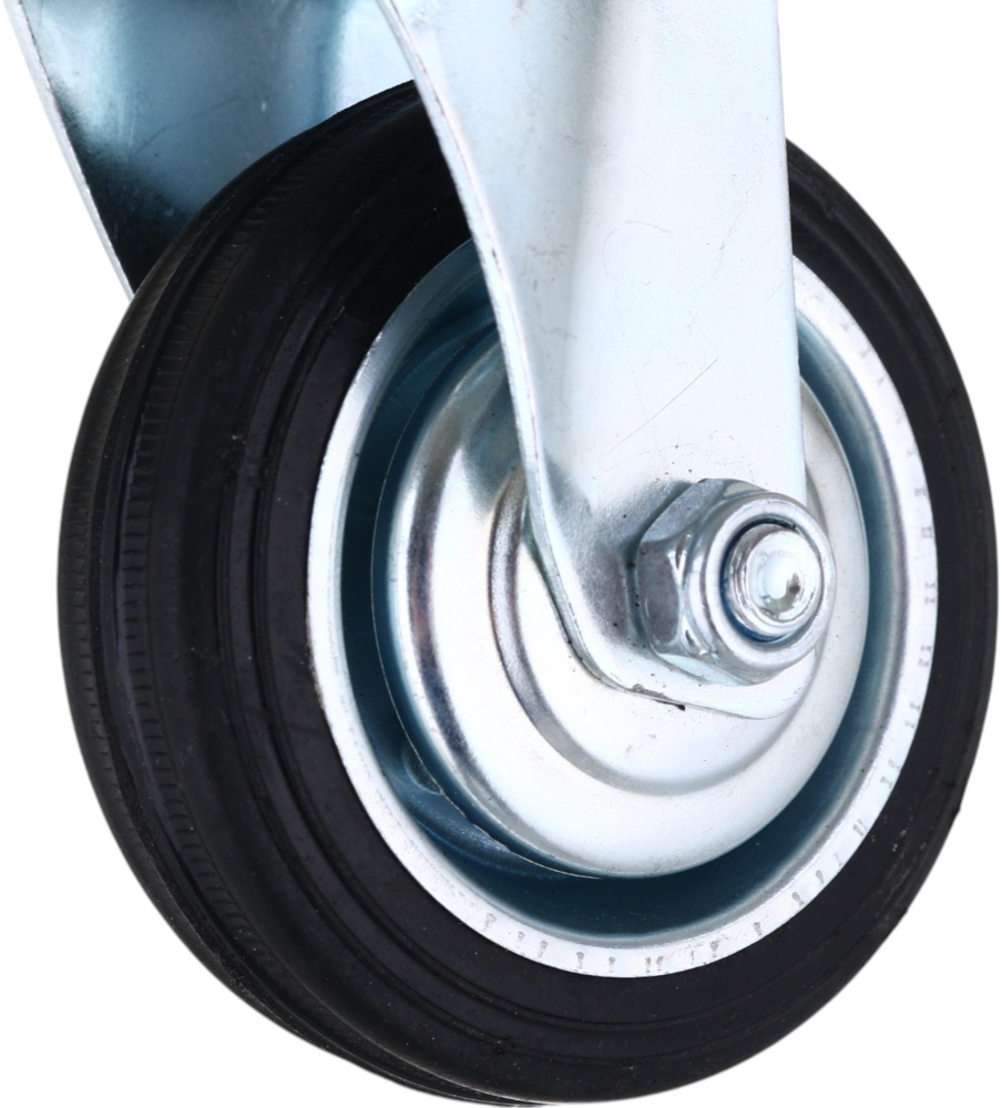 Колесо d75 мм резиновое поворотное с резьбовым штырем M10