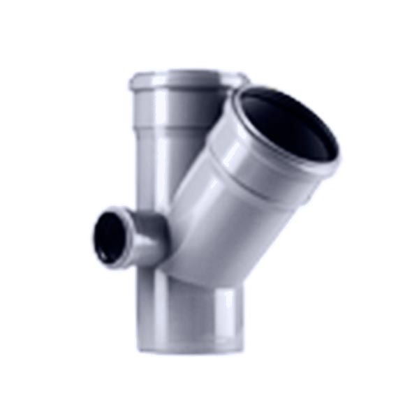 Крестовина канализационная Европласт 110х110х50 мм 45° левая