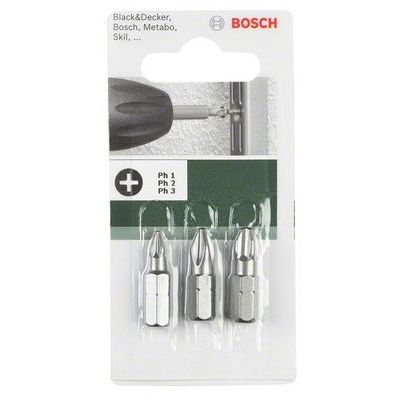 Набор бит Bosch PH1/2/3 x 25 мм 3 шт.