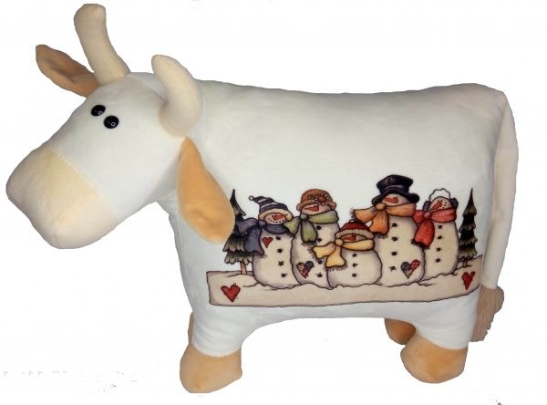 Подушка декоративна Новорічний настрій 1 28x38 см молочний Анна 