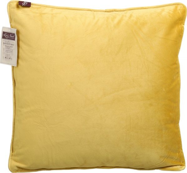 Подушка декоративная Велюр 45x45 см горчичный La Nuit 