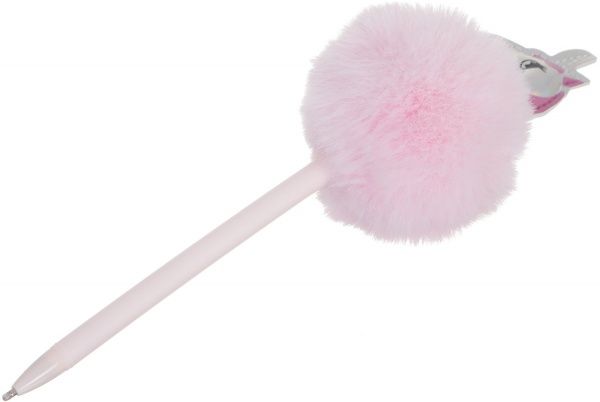 Ручка шариковая Пушистый свет розовый единорог 